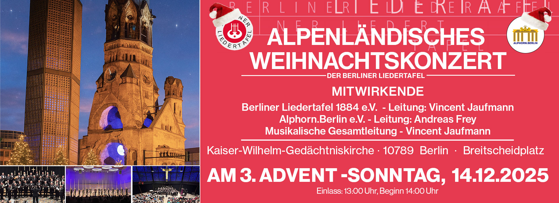 Weihnachtskonzert in der Kaiser Wilhelm Gedächtnis Kirche