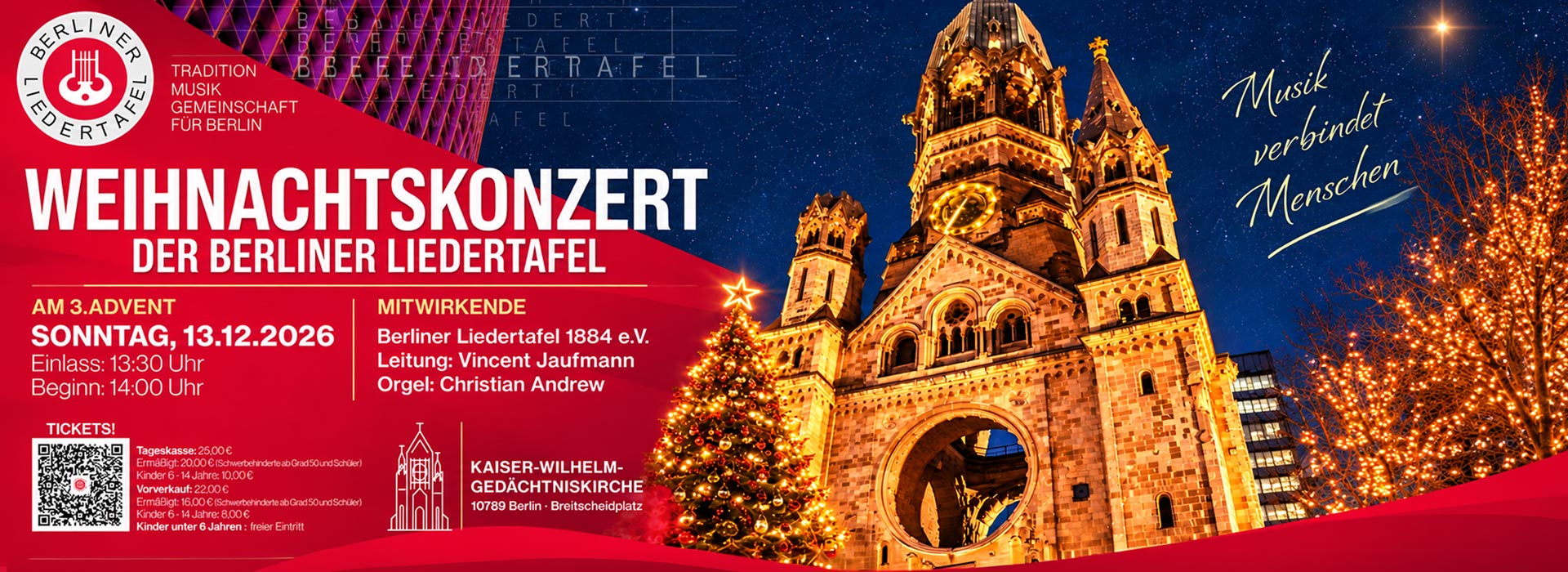 Weihnachtskonzert in der Kaiser Wilhelm Gedächtnis Kirche